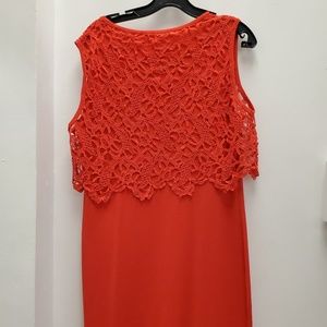 Luisa Cerano | Red Lace Dress